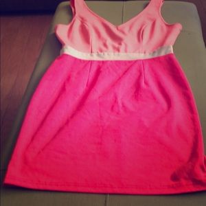 Pink and creme dress